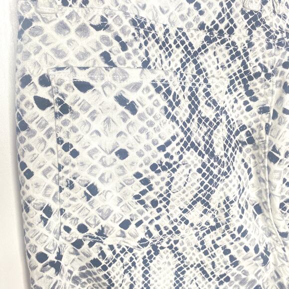 Good American Black White Gray Good Waist Snakeskin Print Size 14/32 - Picture 5 of 7